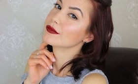 Dewy Skin, Bold Liner & Vampy Lip