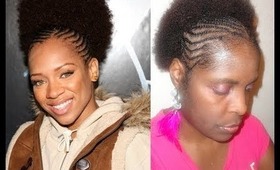 ✄Hair| Celebrity Inspired: Lil Mama-Braided Updo Natural Hair Tutorial: