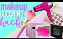 How To Clean Beauty Blender, Eyeshadow, Makeup and More!!!! | Makeup Cleaning Hacks | Paris & Roxy