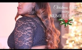 Christmas Luxurious Curls using Nume Lustrem Set | Chanel Boateng