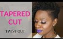 Twist Out Tutorial on Natural Hair Tapered Cut using Shea Moisture Detangler