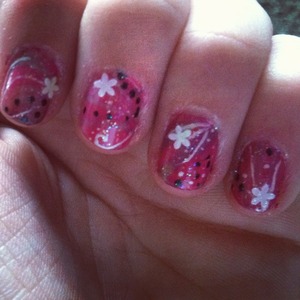 Marbled nails with a twist..