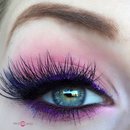 Feminine Pink & Royal Purple Glitter Eyeliner Makeup Tutorial