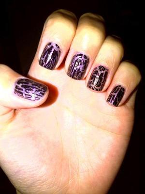 OPI Katy Perry Teenage Dream and Not Like The Movies. With OPI Black Shatter on top. 