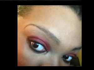 deep reds and browns  with heavy liner to create this 