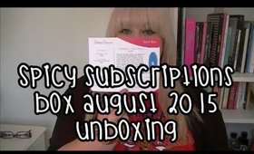 Spicy Subscriptions Adult Box August 2015 Unboxing - OVER 18'S ONLY :P