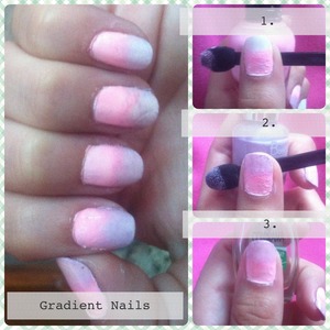 Purple and pink gradient nails, follow on instagram @teresaisabel23