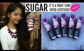 *NEW* SUGAR IT'S A-POUT TIME VIVID LIPSTICKS 💄 | REVIEW, SWATCHES AND COMPARISONS | Stacey Castanha