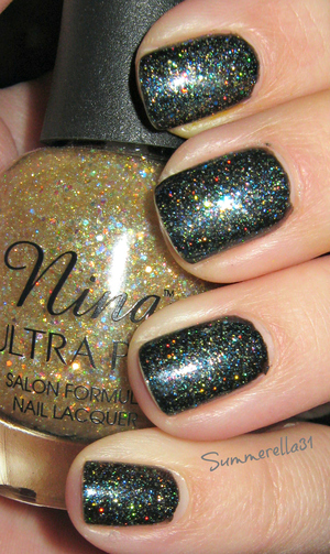 Orly After Party and Nina Ultra Pro Holographic Topcoat