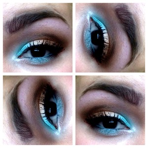 Eye makeup inspired by the beach.
