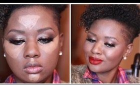 How to Highlight and Contour on Dark Skin Black Woman