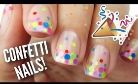 DIY Confetti Party Nails! | Easy Nail Art Designs