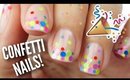 DIY Confetti Party Nails! | Easy Nail Art Designs