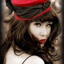 Vintage styled makeup, with vintage styled hat! 