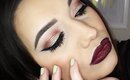 Metallic Copper Eyes & Dark Lip | Colour Pop Makeup Tutorial