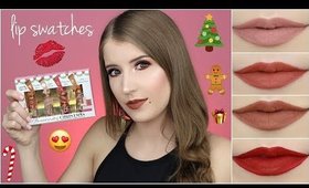 Too Faced | The Sweet Smell of Christmas Lipstick Set | Lip Swatches & Review