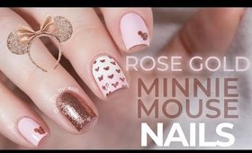 Rose Gold Minnie Mouse Nails | Disney Nails | NailsByErin