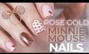 Rose Gold Minnie Mouse Nails | Disney Nails | NailsByErin