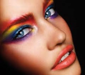 eye makeup: rainbow