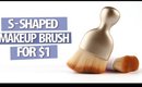 $1 S-Shaped Foundation Brush Review + Demo
