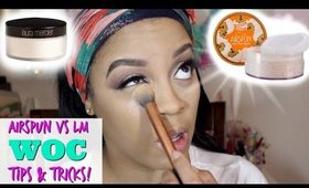AIRSPUN VS LM SETTING POWDER | 1st Impression + Tips & Tricks For WOC!!!
