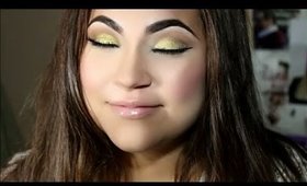 Gold Glitter Cut Crease Makeup Tutorial
