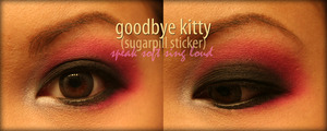 colors inspired by the sugarpill sticker, using sugarpill and nyx. :D