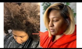 ASH BLONDE ON NATURAL HAIR+SILK PRESS (WOMEN OF COLOR)