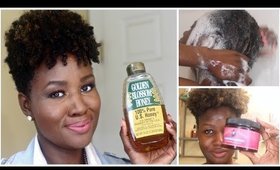 Natural Hair Wash Day Routine with Honey Prepoo