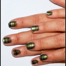 Marble Black And Green Nails