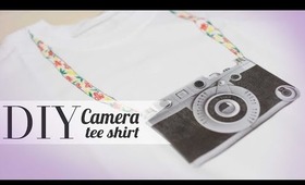 DIY Indie Art Vintage Camera Tee Shirt ANNEORSHINE