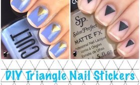 DIY Triangle Nail Stickers by The Crafty Ninja