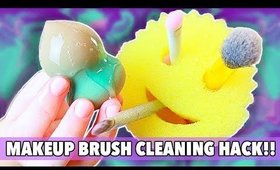 HOW TO CLEAN YOUR MAKEUP BRUSHES | Amazing Brush Cleaning LIFE HACK!!