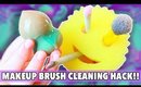 HOW TO CLEAN YOUR MAKEUP BRUSHES | Amazing Brush Cleaning LIFE HACK!!