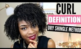 How to Define your Curls► Dry Natural Hair Shingling Method