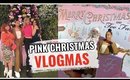 a very pink Christmas party & meeting Santa  | VLOGMAS DAY 15