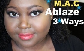 MAC Ablaze Lipstick 3 Ways