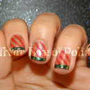 Striped Christmas Nails