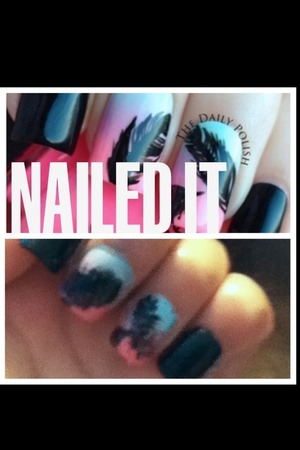 Yup. I attempted these nails I saw the other day and failed. XD #fail