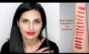 Red Lipstick Collection + Lip Swatches| Indian,Brown,Asian,Tanned,Medium Skin Tones |Manisha Moments