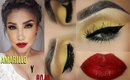 🇲🇽 Maquillaje AMARILLO y ROJO ECONOMICO / Yellow & Red lips makeup tutorial | auroramakeup