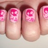 Pink Friday Skull Nails