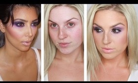 Kim Kardashian Purple Party Makeup Look ♡ Chit Chat Tutorial