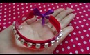 DIY Rhinestone Ribbon Bow Bracelet