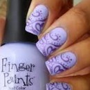 different purple nail design's