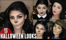 5 EASY & CHEAP HALLOWEEN COSTUMES | MAKEUP TUTORIALS | SCCASTANEDA