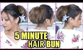 EASY 5 MINUTE HAIR BUN TUTORIAL │ SIMPLE JUDA HAIRSTYLE!