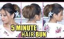EASY 5 MINUTE HAIR BUN TUTORIAL │ SIMPLE JUDA HAIRSTYLE!