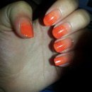nail orange ombre