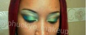 This look was inspired by Peacock Feathers!